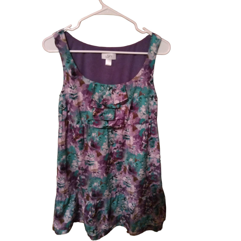 Loft Floral Tank Dress Size 4